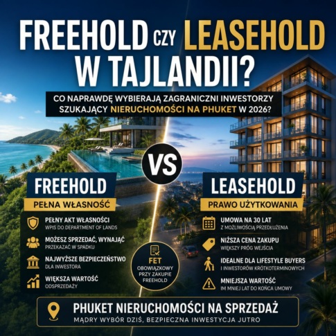 Freehold czy Leasehold w Tajlandii? Co naprawdę wybierają zagraniczni inwestorzy szukający nieruchomości na Phuket w 2026?
