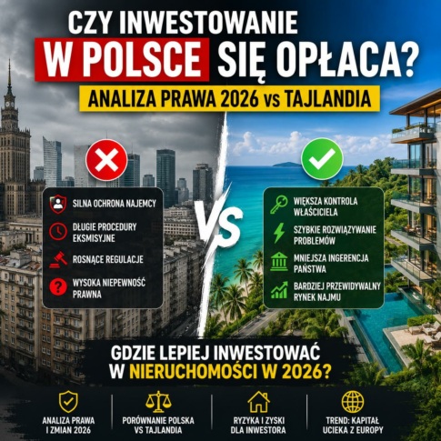 Czy inwestowanie w mieszkania na wynajem w Polsce przestaje się opłacać? Analiza prawa 2026 vs Tajlandia