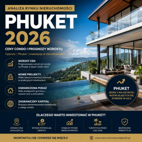 Phuket nieruchomości 2026 – mniej nowych condo, wyższe ceny i nowe wyceny gruntów. Czy Polak powinien kupić teraz czy czekać?