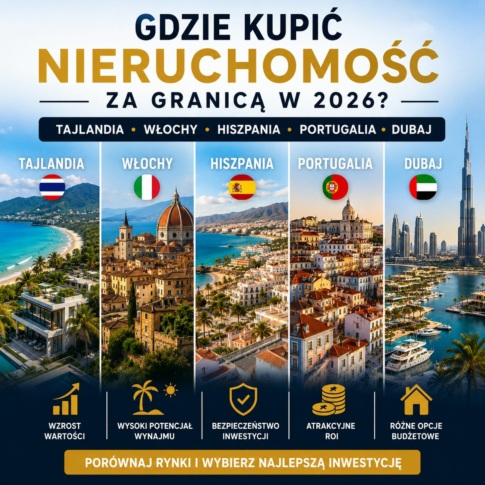 Gdzie kupić nieruchomość za granicą w 2026 roku? Tajlandia, Włochy, Hiszpania, Portugalia czy Dubaj
